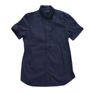 Gazzarrini Navy Button Down Shirt S
